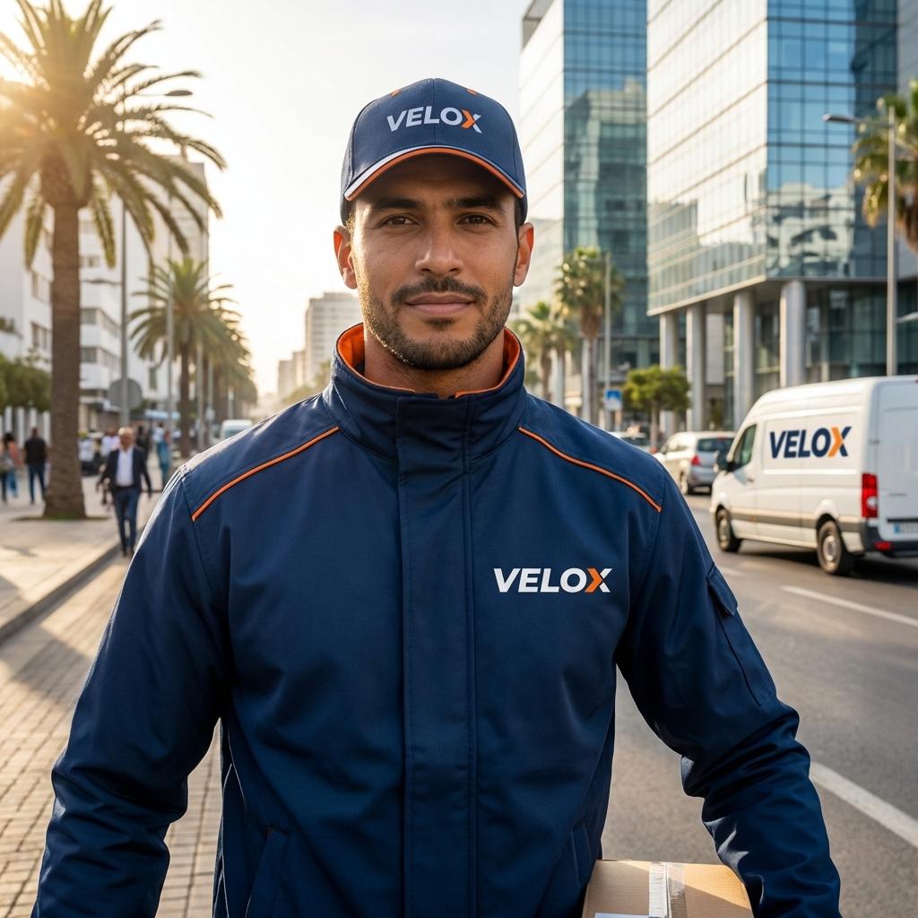 VELOX uniformed delivery driver